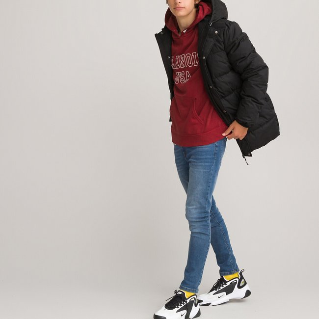 Doudoune chaude a capuche noir La Redoute Collections La Redoute