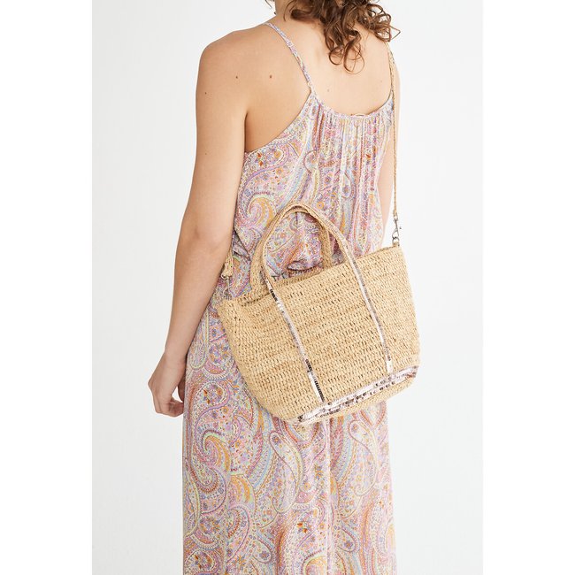 Sac cabas S en raphia naturel <span itemprop=