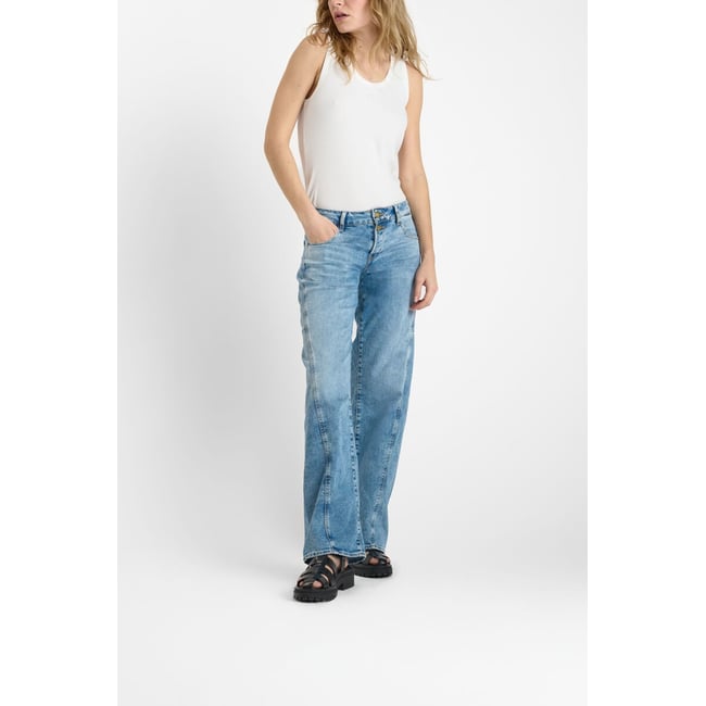 Jeans loose, large , longueur 34 blue <span itemprop=
