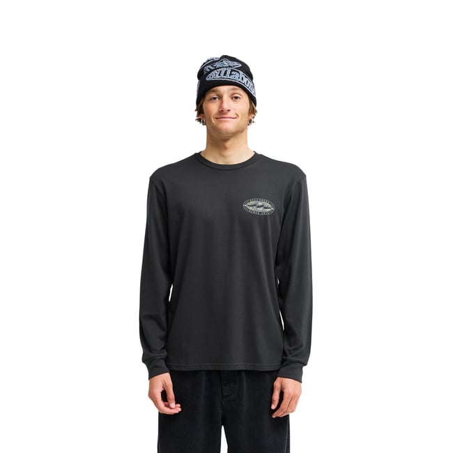 T shirt manches longues DIAMOND VISION noir washed black <span itemprop=