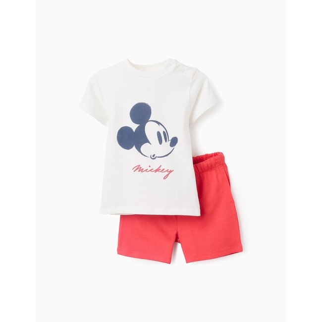 Ensemble T-shirt + Short 'Mickey' rouge <span itemprop=