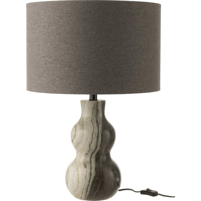 Lampe à poser en marbre Couleur noir et gris clair <span itemprop=