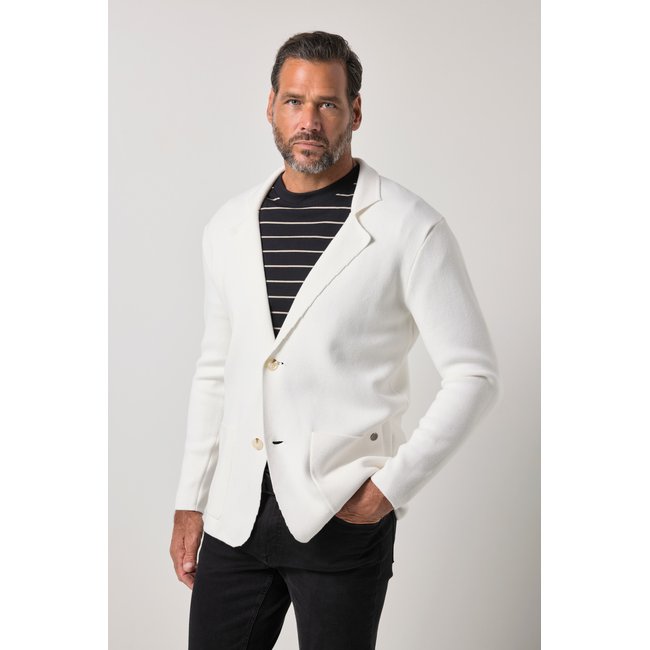 Veston en maille Milano blanc cassé <span itemprop=