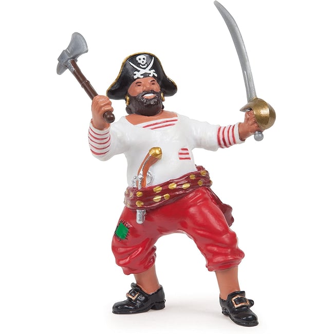 Figurine Pirate à la hache rouge <span itemprop=