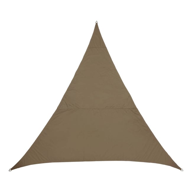 Voile d'ombrage triangulaire 4x4m déperlante ELYORA ble <span itemprop=