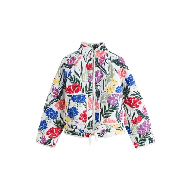 Veste matelassée imprimé fleuri <span itemprop=