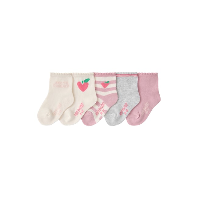 Lot de 5 chaussettes vieux rose <span itemprop=