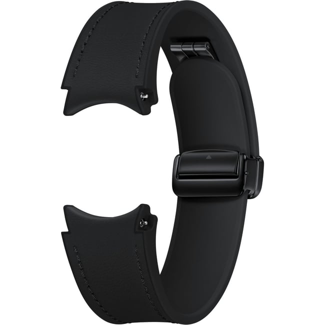Bracelet Watch 4/5/6/7 S/M Hybride Leather Noir noir <span itemprop=