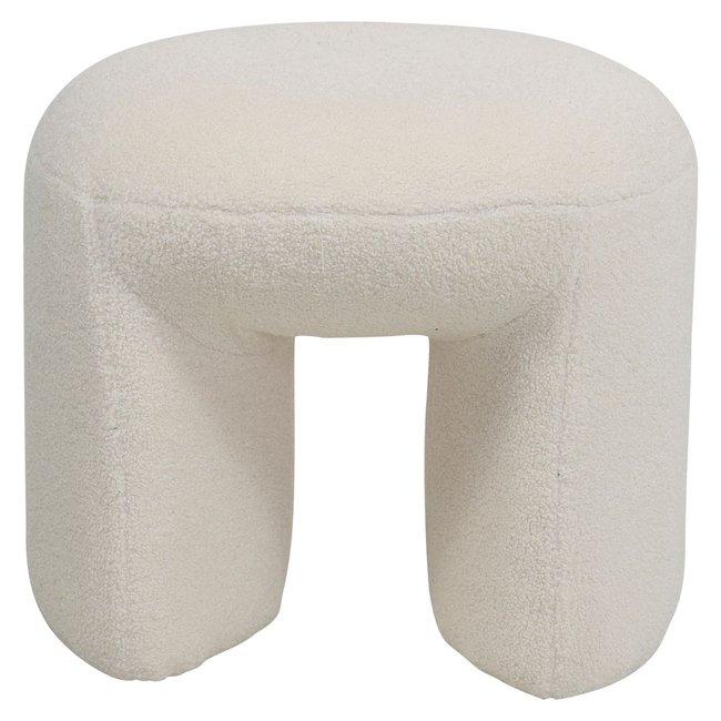 Pouf tissu effet laine bouclette   Lomos - ZAGO