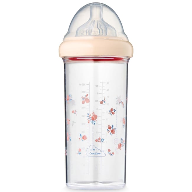 Biberon anti colique rose, orange, bleu <span itemprop=