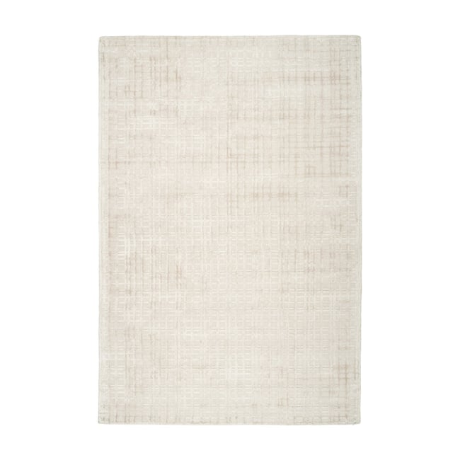 Tapis rectangulaire en viscose, KARMA Couleur beige, argent <span itemprop=