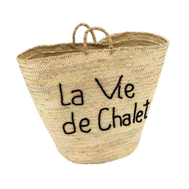 Cabas en palmier naturel La Vie de Chalet naturel <span itemprop=