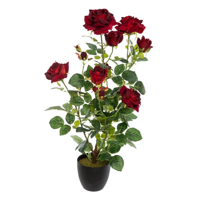 Rosier artificiel Couleur rouge <span itemprop=