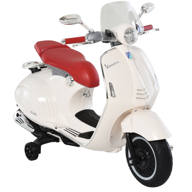 Moto électrique à conducteur assis PP Rose crème <span itemprop=