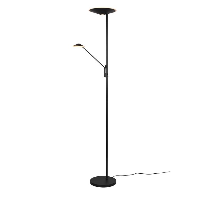 Candeeiro de pé Brantford, TRIO Lighting preto <span itemprop=