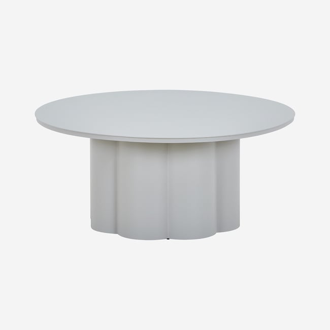 Table basse de jardin aluminium VILANA gris clair <span itemprop=