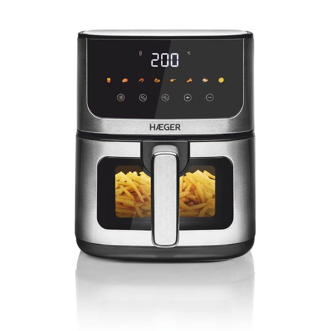 Fritadeira sem óleo Magic Window, HAEGER inox <span itemprop=