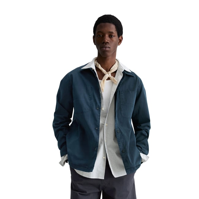 Survêtement en coton bio mélangé résistant bleu foncé <span itemprop=