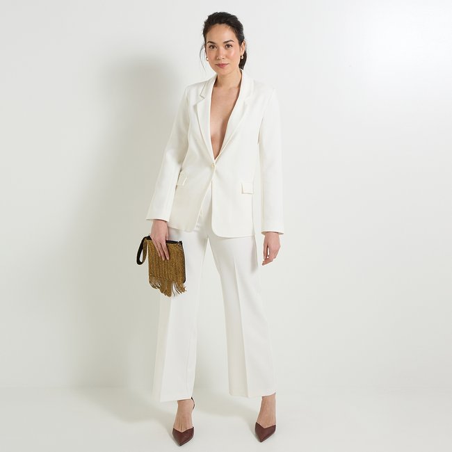 Pantalon large blanc cassé blanc casse <span itemprop=