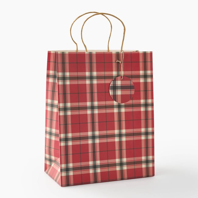 Sac cadeau, taille L rouge <span itemprop=
