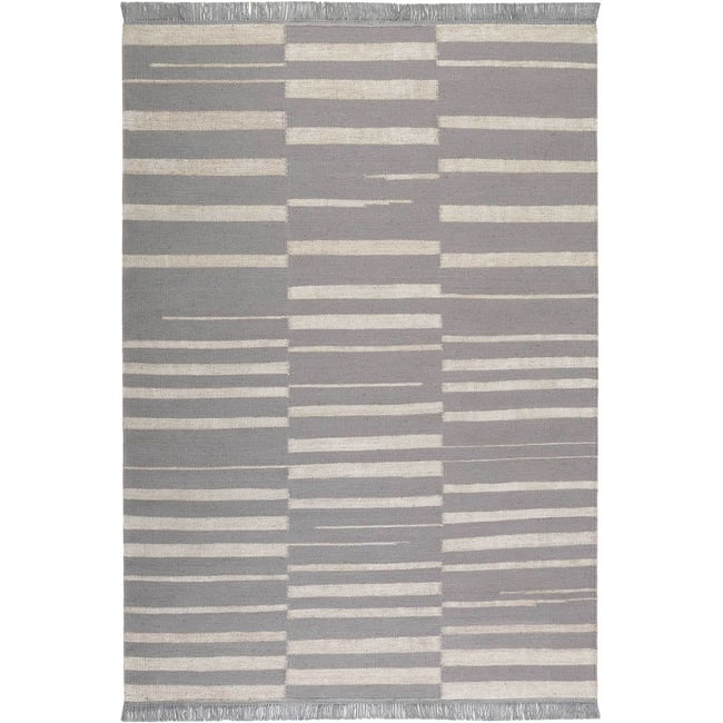 Tapis salon fait main laine et chanvre ,  SKID MARKS Couleur nature <span itemprop=