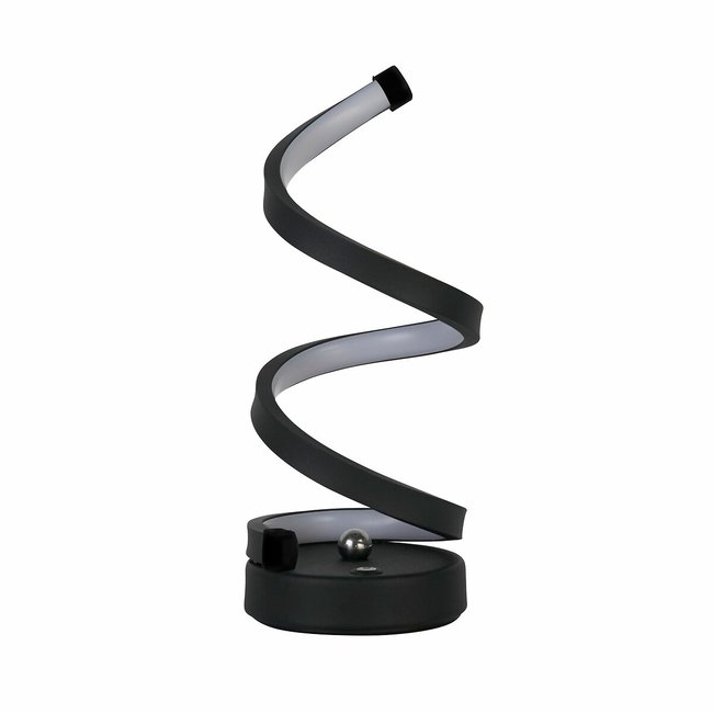 Rechargeable Black Sculptural LED Table Lamp, black, SO'HOME
