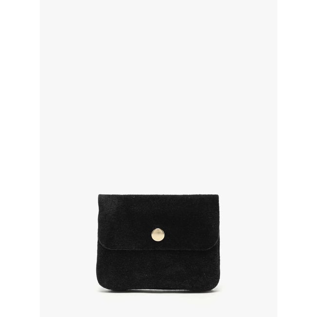Porte-monnaie Velvet cuir nero <span itemprop=