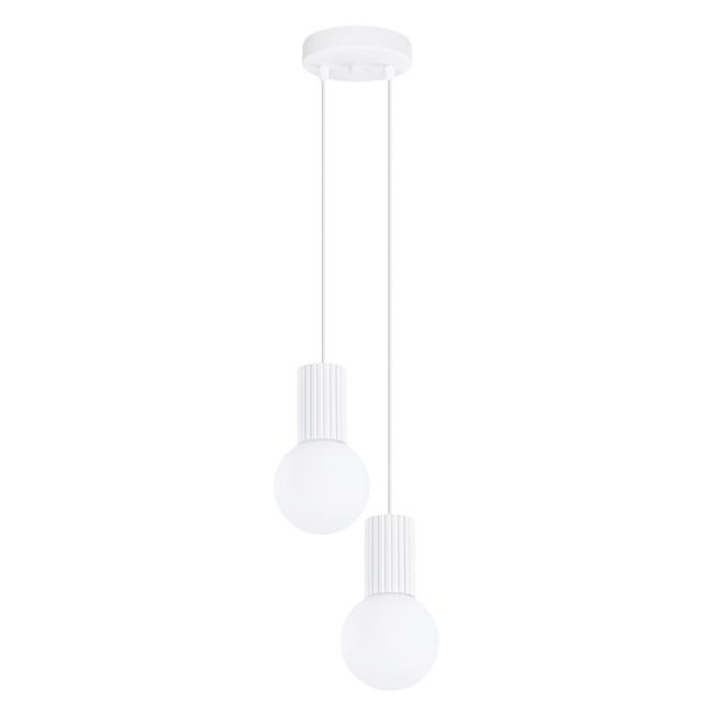 Suspension Aluminium Blanc G9 2 Halo Couleur blanc <span itemprop=