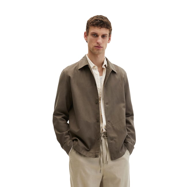 Survêtement en mélange de TENCEL™ Lyocell et de lin marron <span itemprop=