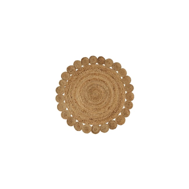 Tapis rond déco jute - diamètre 100cm Couleur v002230 <span itemprop=