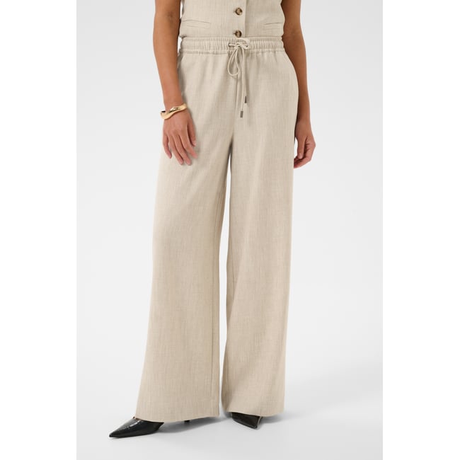 Pantalon casual beige feather gray melange <span itemprop=