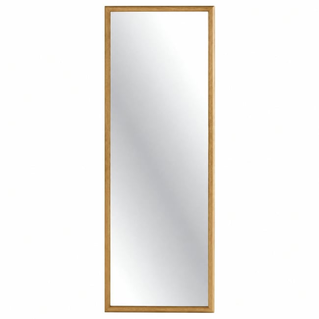 Miroir d'entrée vertical - cadre bois clair 140 cm IENA Couleur bois naturel <span itemprop=