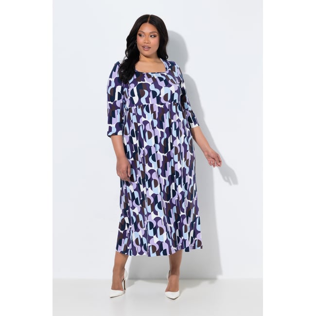 Robe maxi en jersey prune foncé <span itemprop=