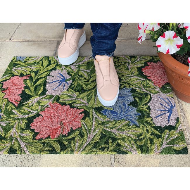 Eco 100% Natural Floral Garden Doormat 45x75cm, multi-coloured, MY MAT COIR
