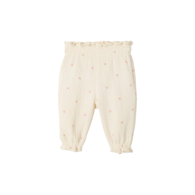 Pantalon naissance coton vanille <span itemprop=