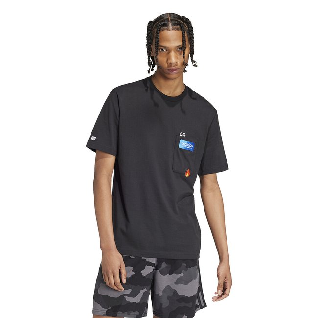 T-shirt met korte mouwen en emoji motief <span itemprop=