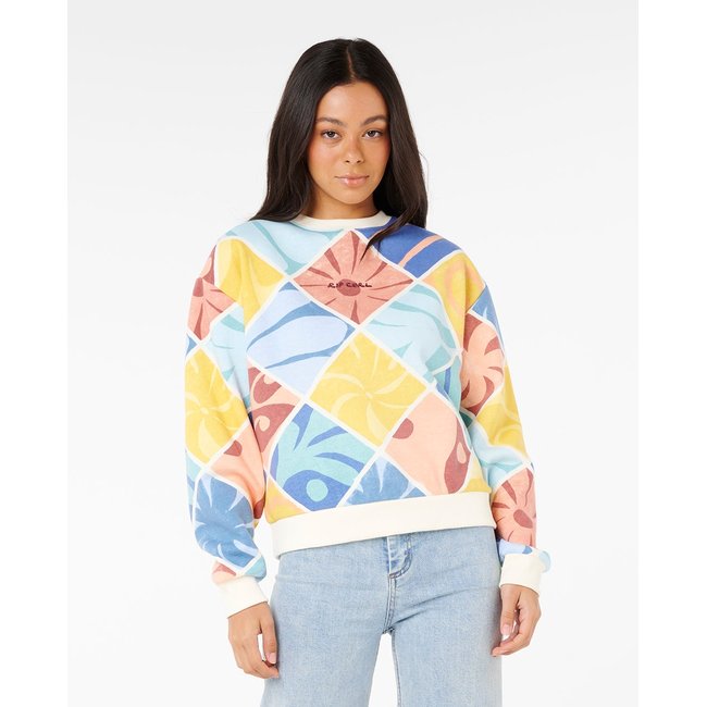 Sweat col rond relax ARTIST OF THE SEARCHT multico <span itemprop=