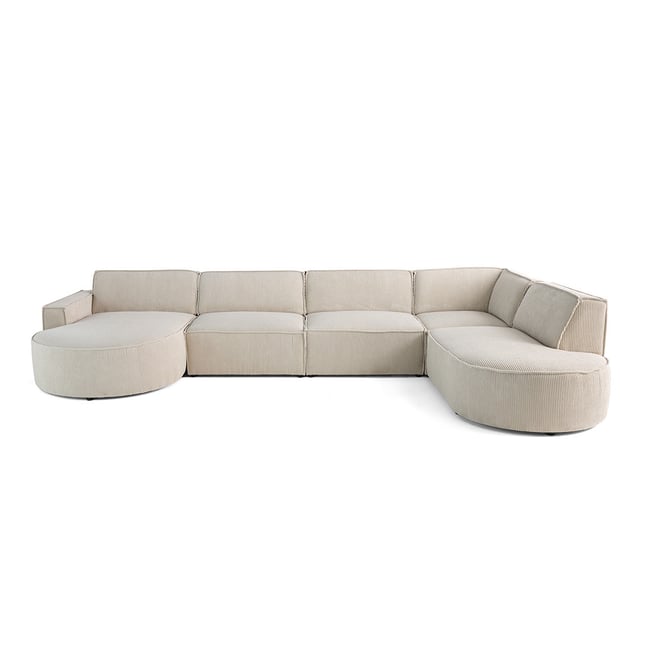 Canapé Panoramique  7 places - SPIAGGIA Couleur beige <span itemprop=