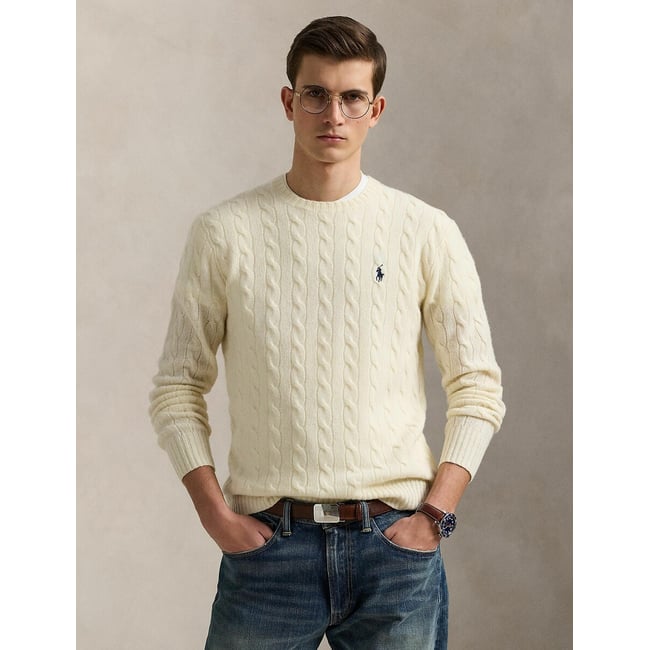 Kabeltrui van wol en kasjmier - POLO RALPH LAUREN