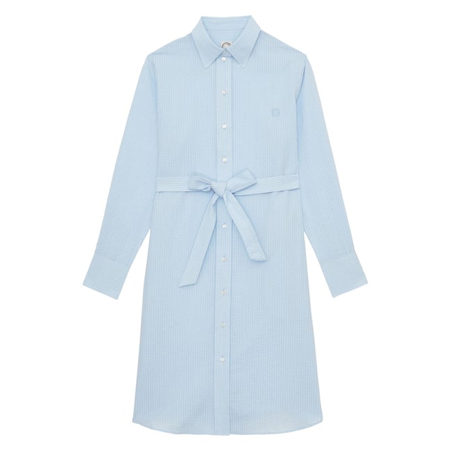 Robe Amour en coton bleu clair baby blue <span itemprop=