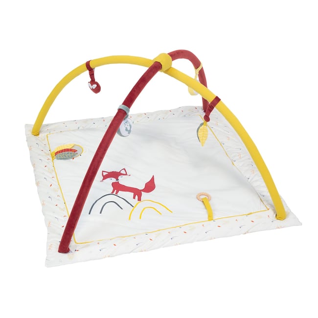 Tapis d'éveil bébé - Renard - 100x100cm blanco <span itemprop=