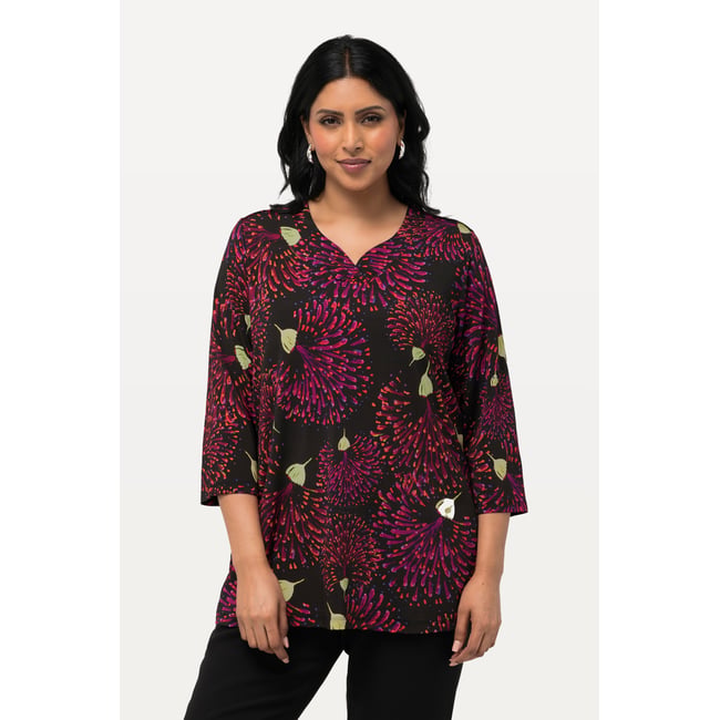 T-shirt au tombé fluide noir <span itemprop=
