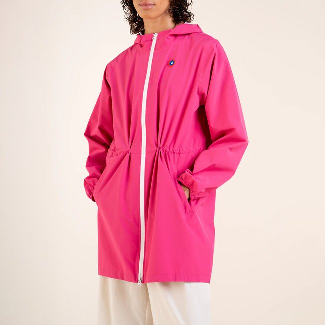 Coupe-vent zippé mi-long AMELOT fuchsia <span itemprop=