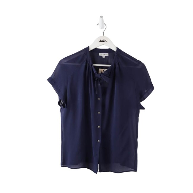 Blouse en soie - Très Bon État bleu <span itemprop=