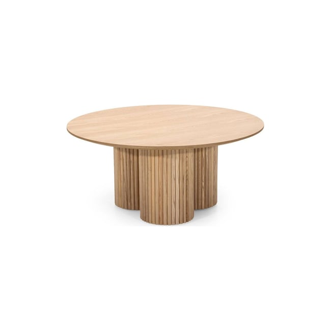 Table basse ronde collection NAORA II Couleur chêne naturel <span itemprop=