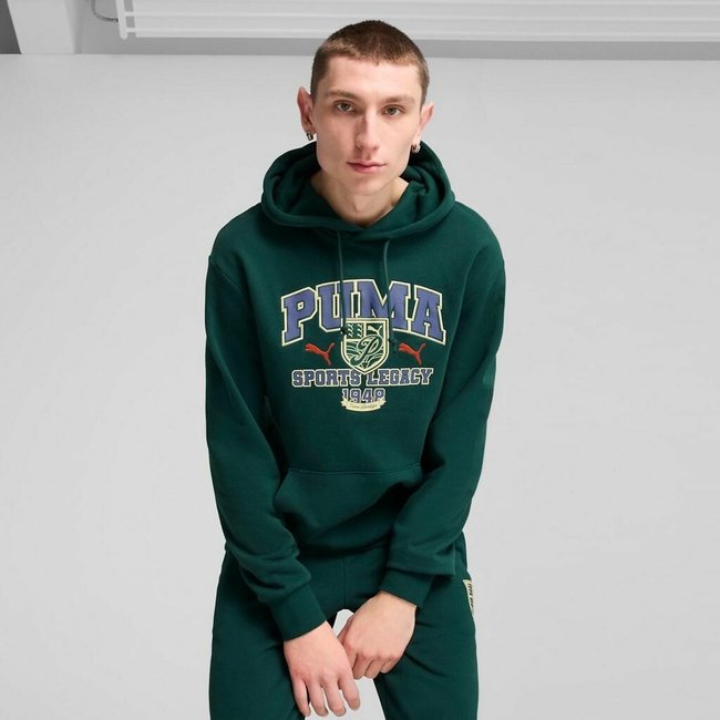 Felpa con cappuccio e grafica Prime verde PUMA