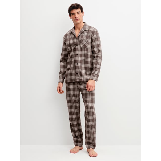 manches longues Lyocell RELAX FLANNEL MOOD coffee bean <span itemprop=