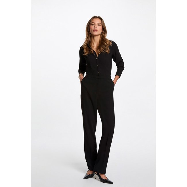 Combinaison longue dentelle noir <span itemprop=