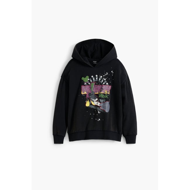 Sweat-shirt Mickey™ Rock noir <span itemprop=