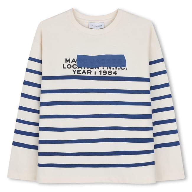 Tee-shirt manches longues craie <span itemprop=